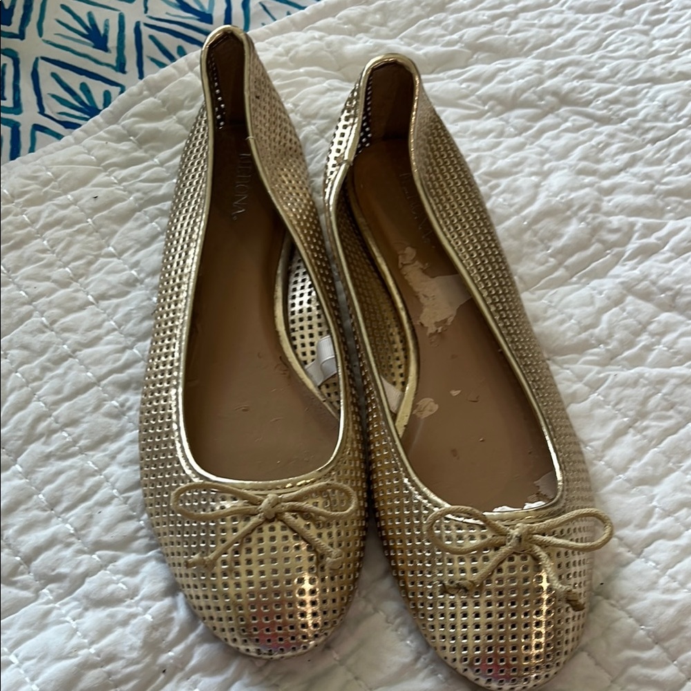 Gold Ballet Flats